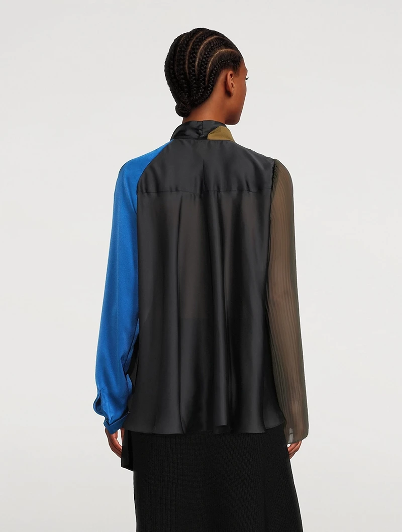 Wool And Satin Suiting Shirt
