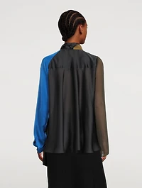Wool And Satin Suiting Shirt