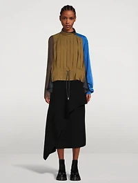 Wool And Satin Suiting Shirt