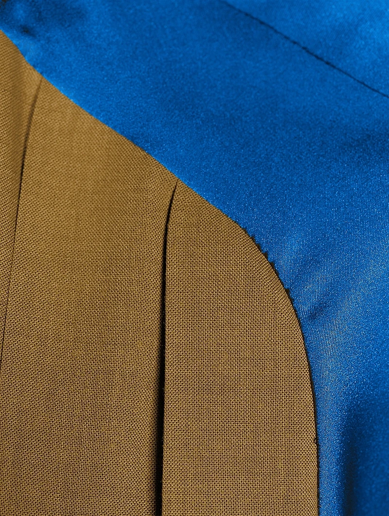 Wool And Satin Suiting Shirt