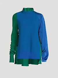 Wool And Satin Sweater