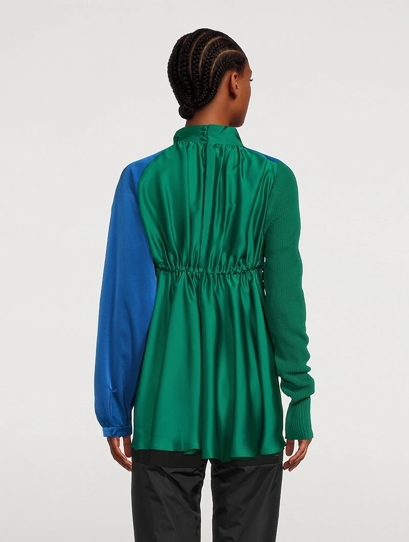 Wool And Satin Sweater