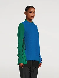 Wool And Satin Sweater
