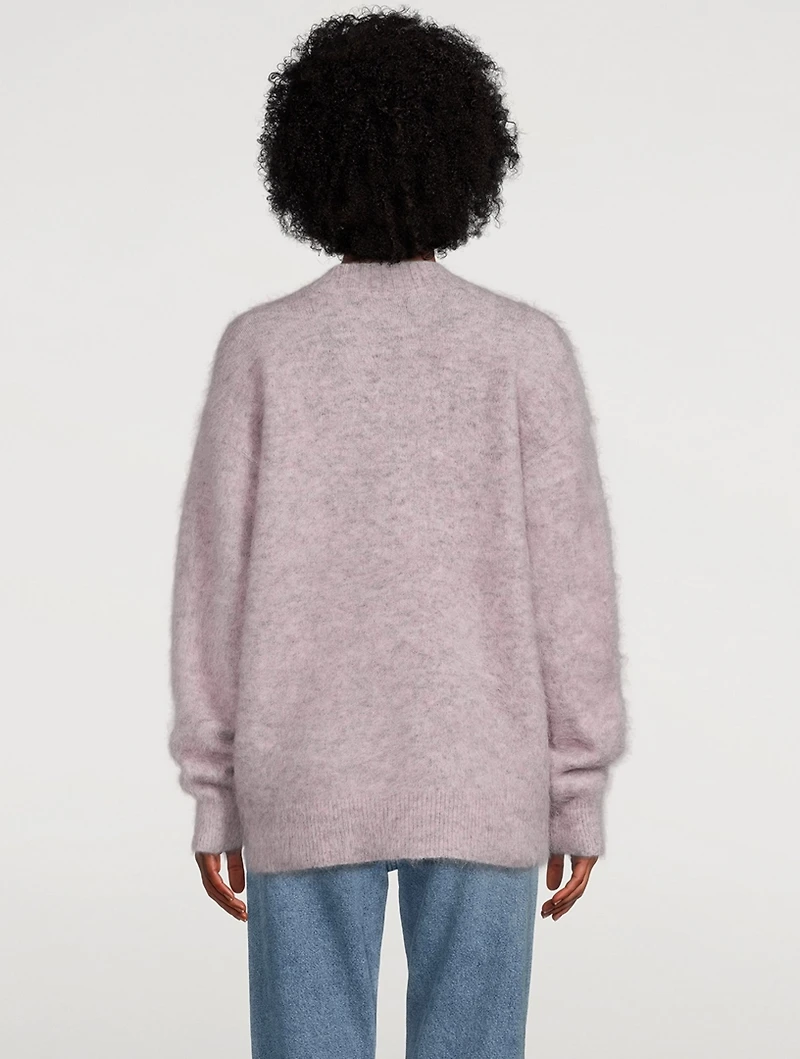 Mohair-Blend V-Neck Sweater