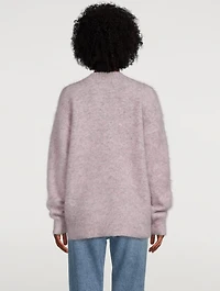 Mohair-Blend V-Neck Sweater