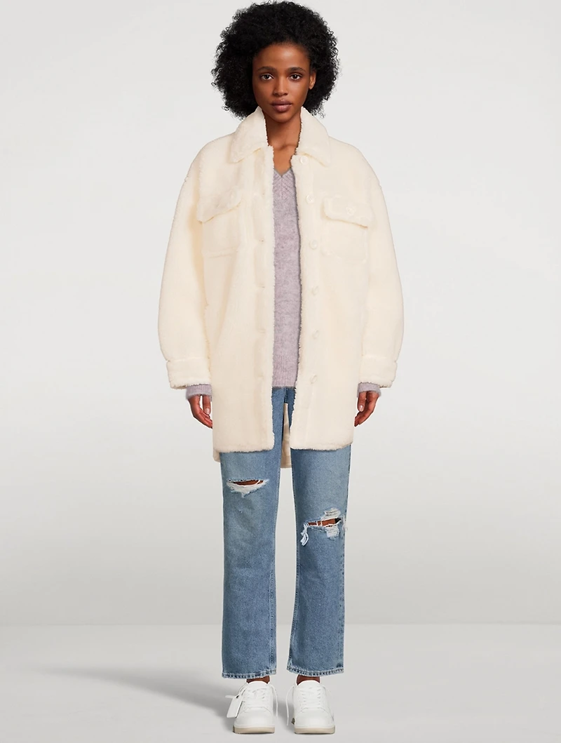 Mohair-Blend V-Neck Sweater