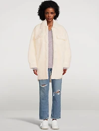 Mohair-Blend V-Neck Sweater