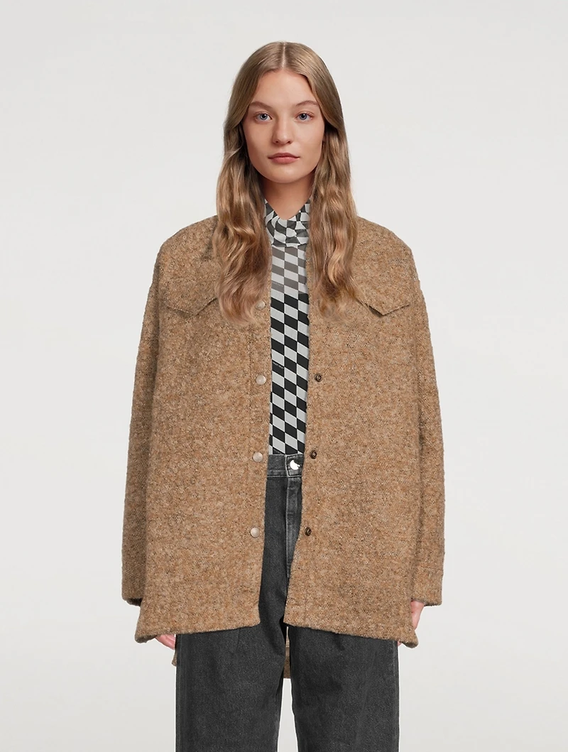 Bouclé Shirt Jacket