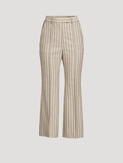 Suit Trousers Stripe Print