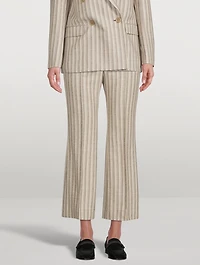 Suit Trousers Stripe Print