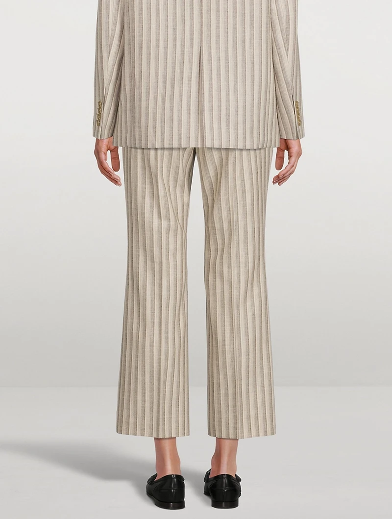 Suit Trousers Stripe Print