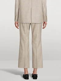 Suit Trousers Stripe Print