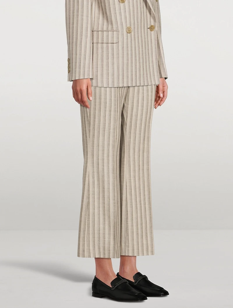 Suit Trousers Stripe Print