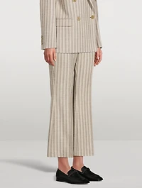 Suit Trousers Stripe Print