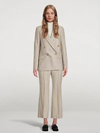 Suit Trousers Stripe Print
