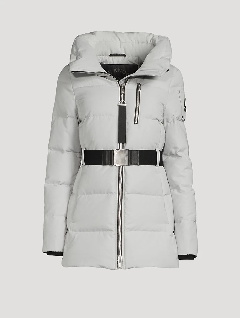 Maligne Hooded Down Parka With Belt