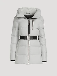 Maligne Hooded Down Parka With Belt