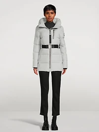 Maligne Hooded Down Parka With Belt