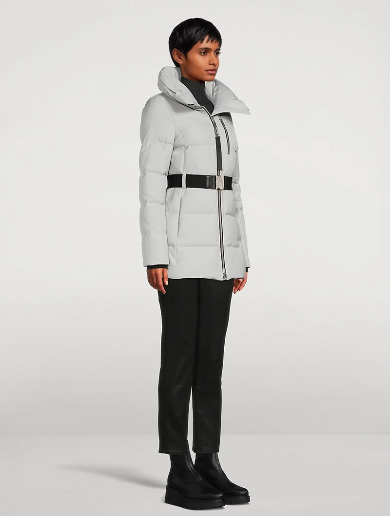 Maligne Hooded Down Parka With Belt