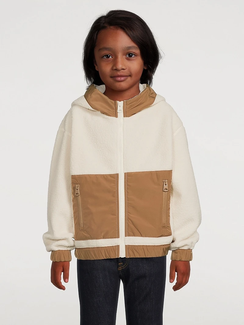 Kids Brady Teddy Fleece Jacket With Hood