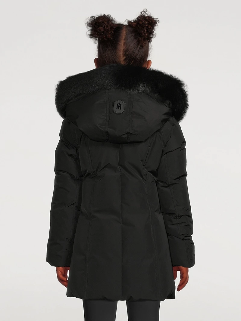 Kids Leelee-SH Down Coat With Signature Shearling Collar