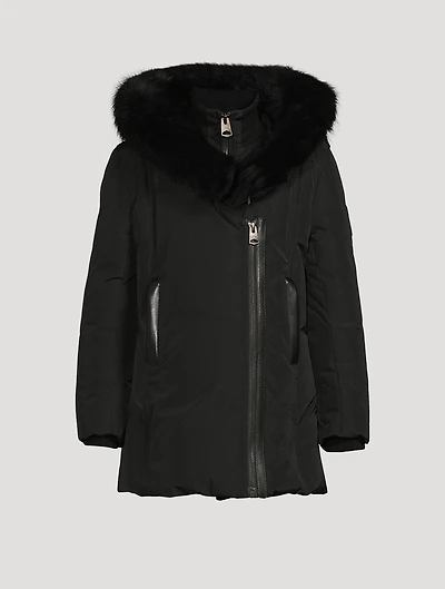 Kids Leelee-TSH Down Coat With Signature Shearling Collar