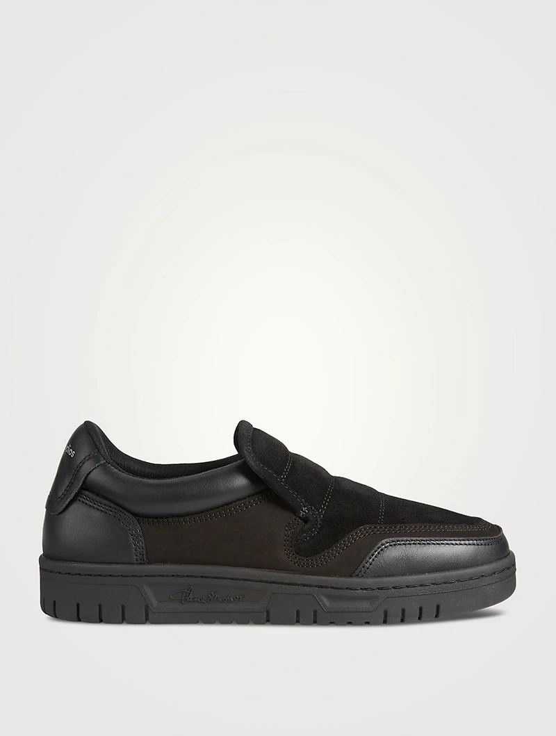 Leather Slip-On Sneakers