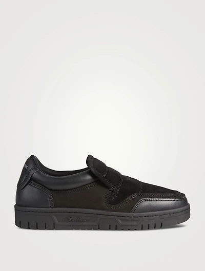 Leather Slip-On Sneakers