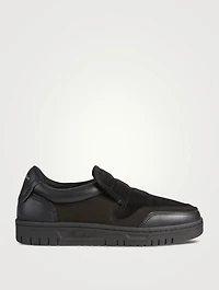 Leather Slip-On Sneakers