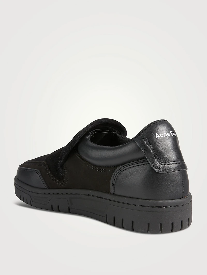 Leather Slip-On Sneakers