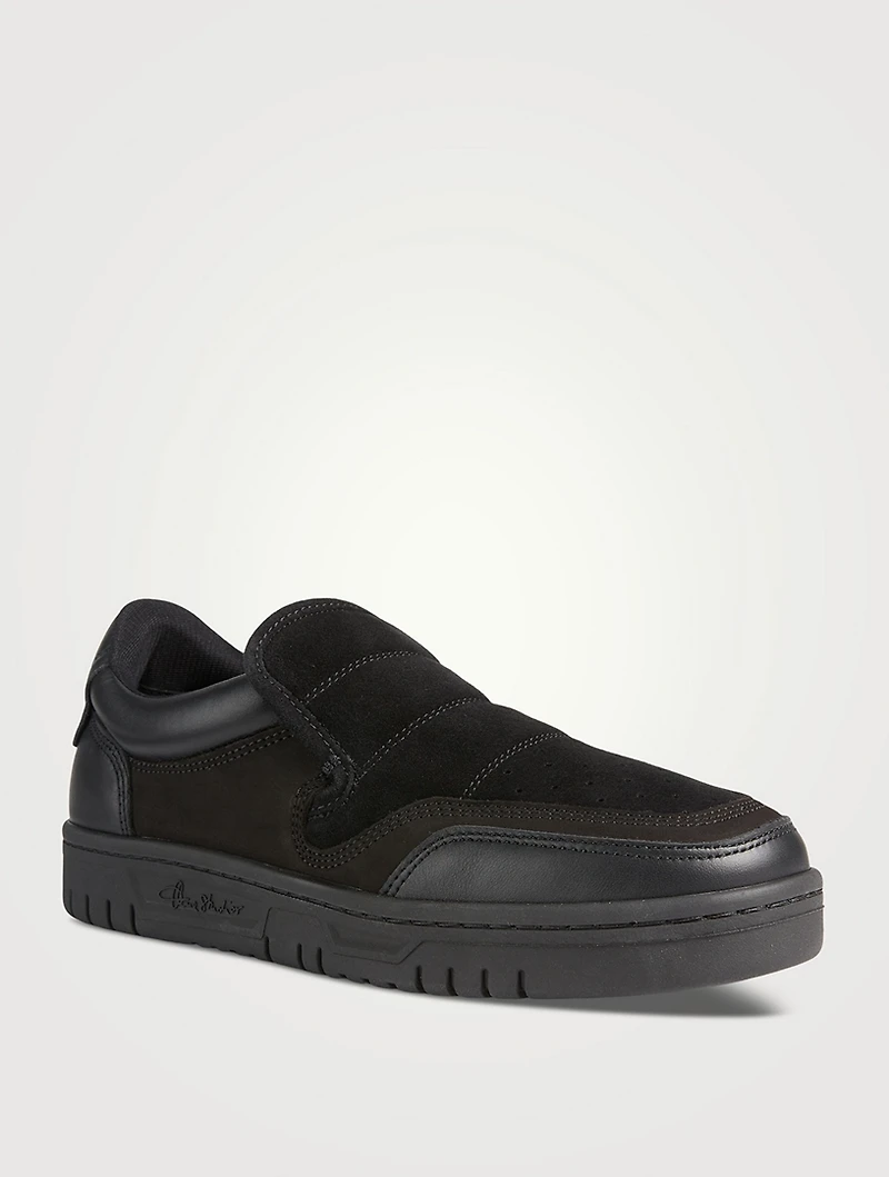 Leather Slip-On Sneakers