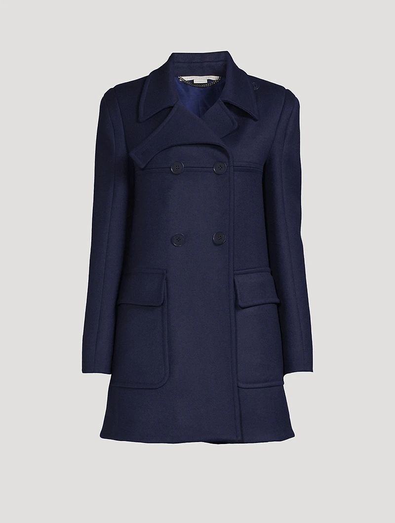 Nyla Double-Breasted Wool Coat