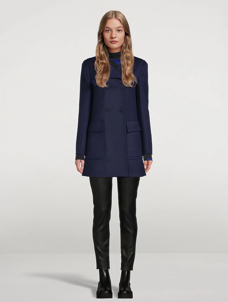 Nyla Double-Breasted Wool Coat