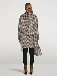 Veda Wool Coat Houndstooth Print