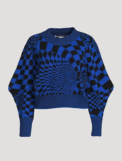 Geometric Virgin Wool Sweater