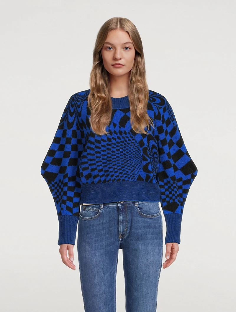Geometric Virgin Wool Sweater