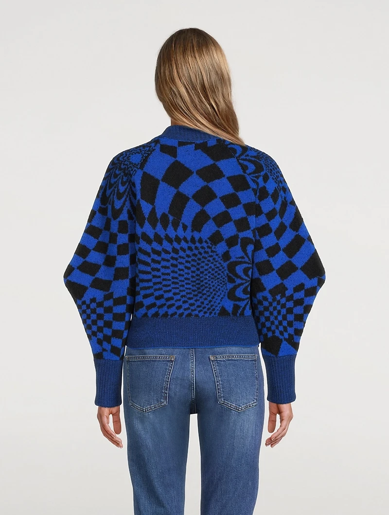 Geometric Virgin Wool Sweater