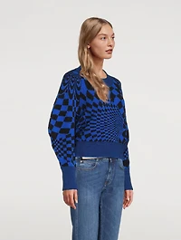 Geometric Virgin Wool Sweater