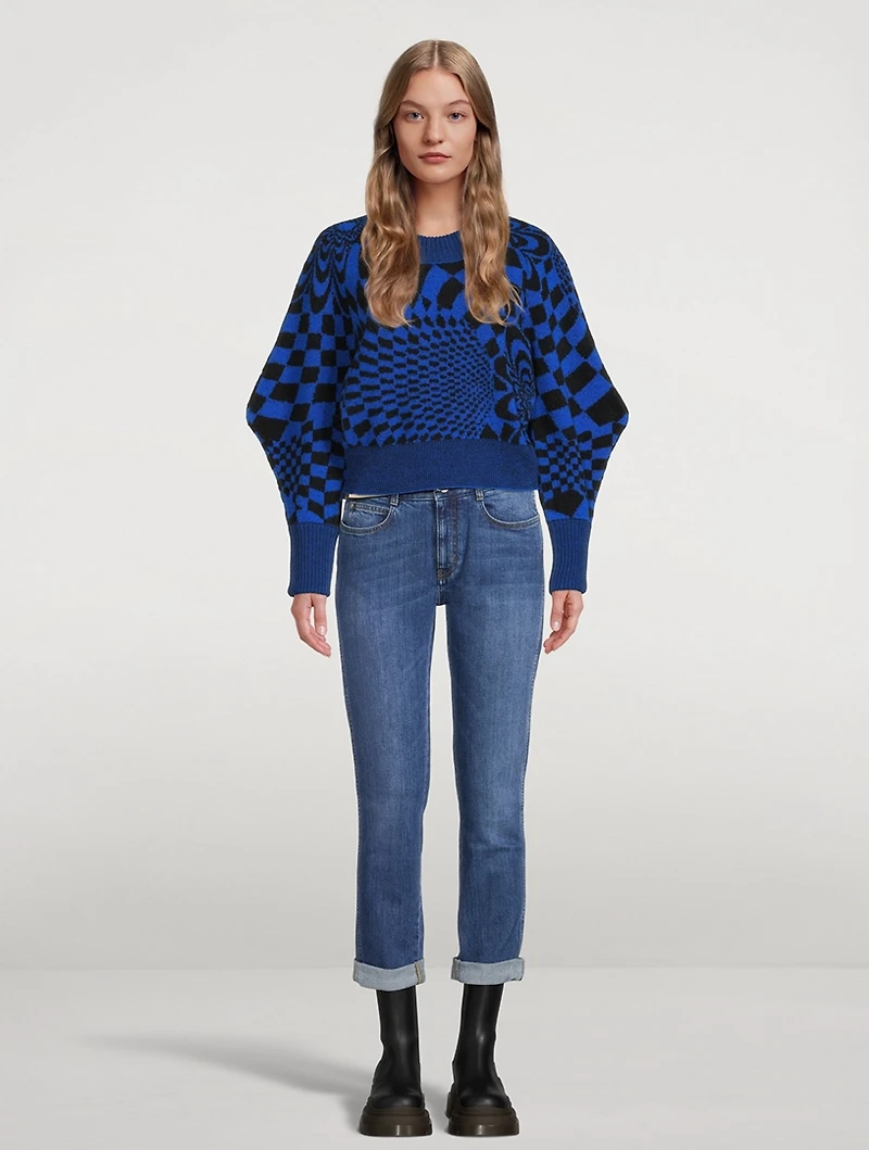 Geometric Virgin Wool Sweater