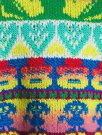 Keep Touch Intarsia Virgin Wool Sweater