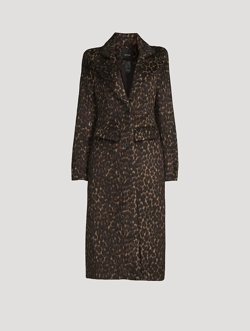 Pagoda Brando Coat Leopard Print