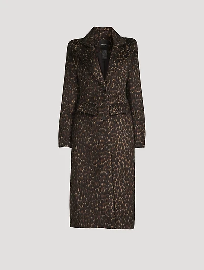 Pagoda Brando Coat Leopard Print