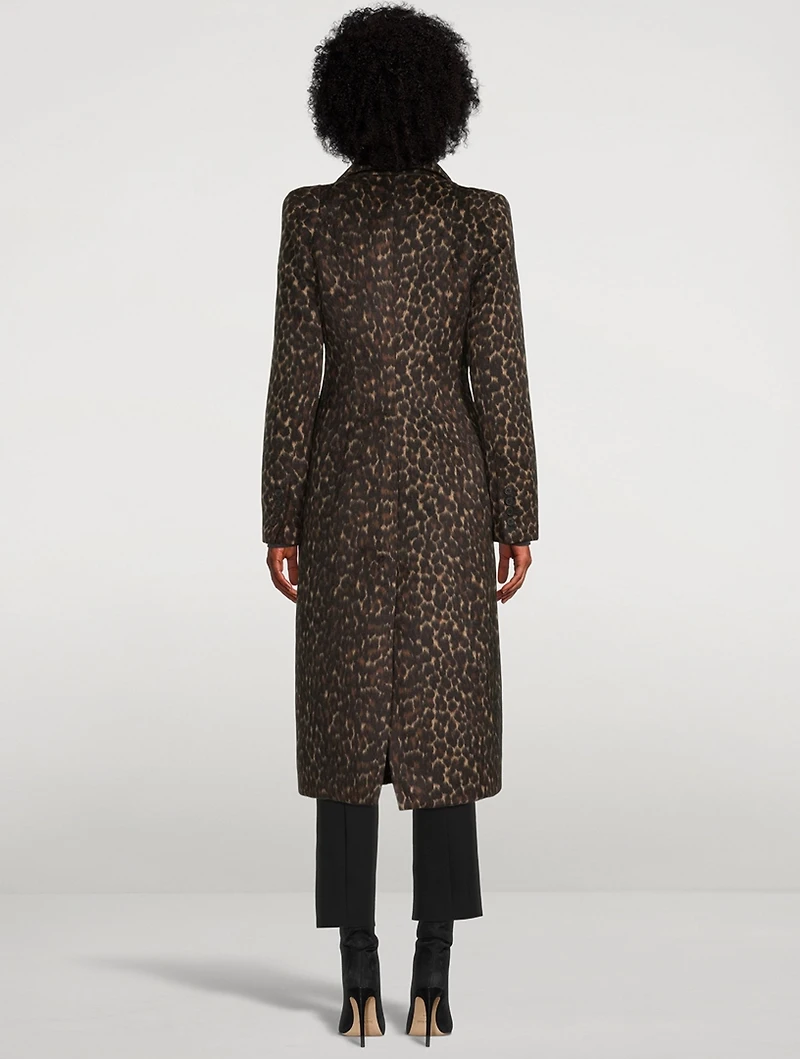 Pagoda Brando Coat Leopard Print