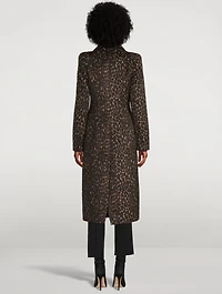 Pagoda Brando Coat Leopard Print