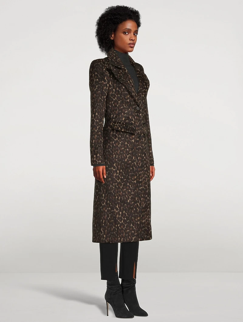 Pagoda Brando Coat Leopard Print