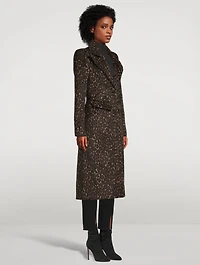 Pagoda Brando Coat Leopard Print
