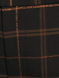 Bootcut Trousers Plaid Print