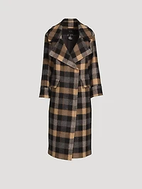 Blanket Coat Check Print