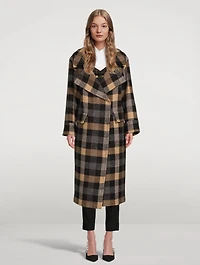 Blanket Coat Check Print
