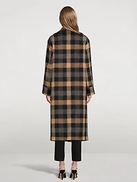 Blanket Coat Check Print